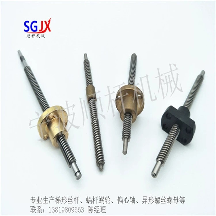 生產廠家不鏽鋼微型梯形（xíng）絲杆T51頭2頭5頭7頭 多頭（tóu）T形螺紋螺母